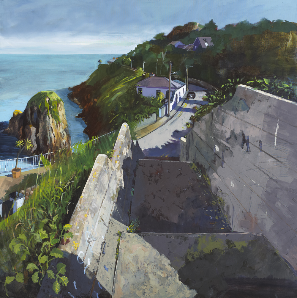 Alley to the Sea, Painting by Una Sealy