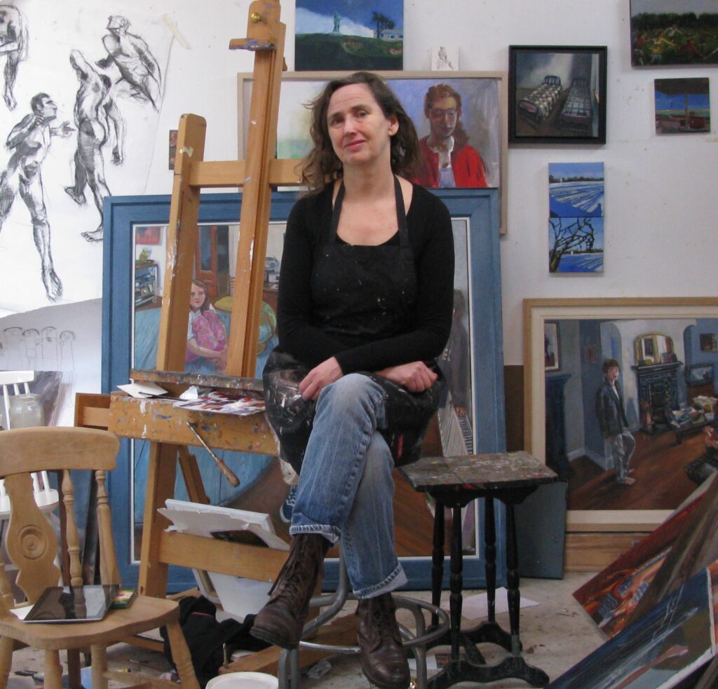 Una Sealy Photo of Artist in her studio